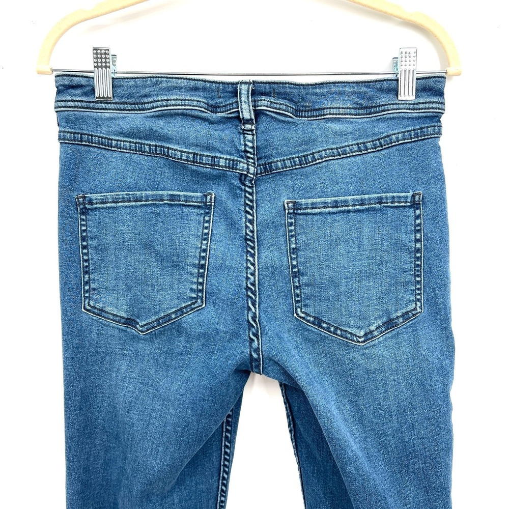 Free People mid rise flare jeans straight‎ stretch bell bottom boho retro 29 - Picture 5 of 10